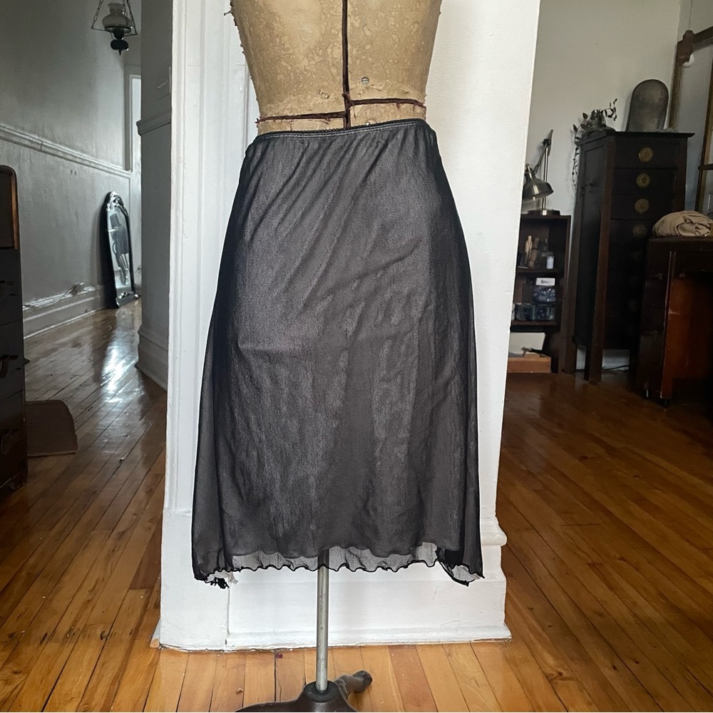 Elegant Black Sheer Skirt